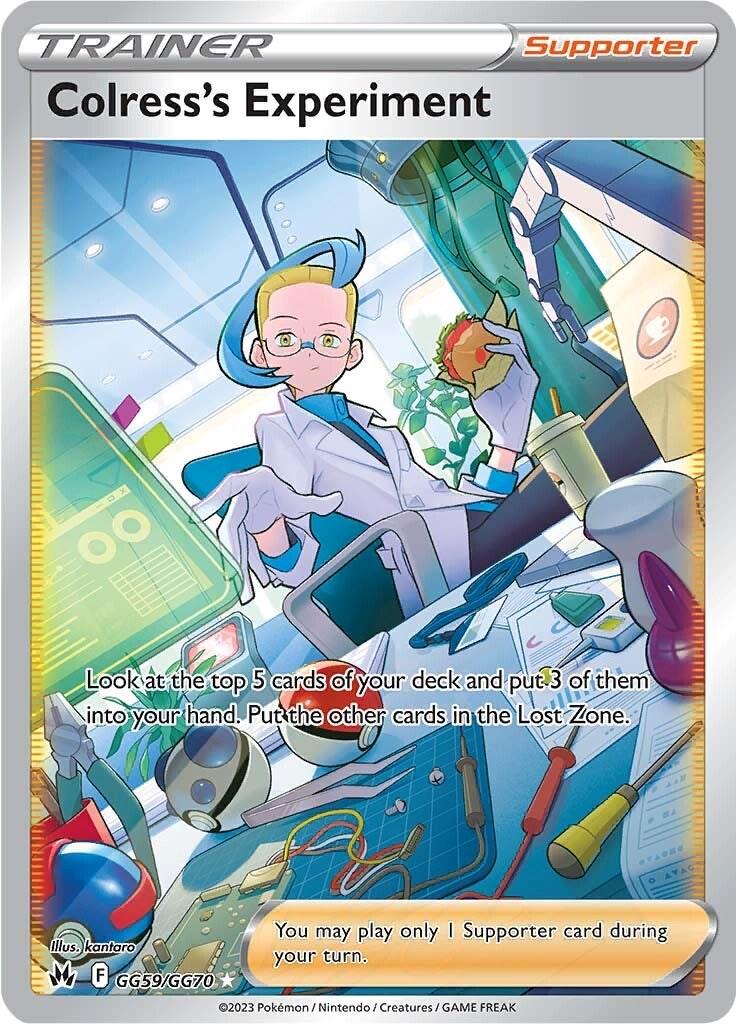 Crown Zenith Colress's Experiment Pokémon card
